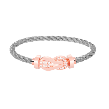 [Moco]CHANCE LARGE 8 FIGURE BUCKLE HALF DIAMOND BRACELET ROSE GOLD