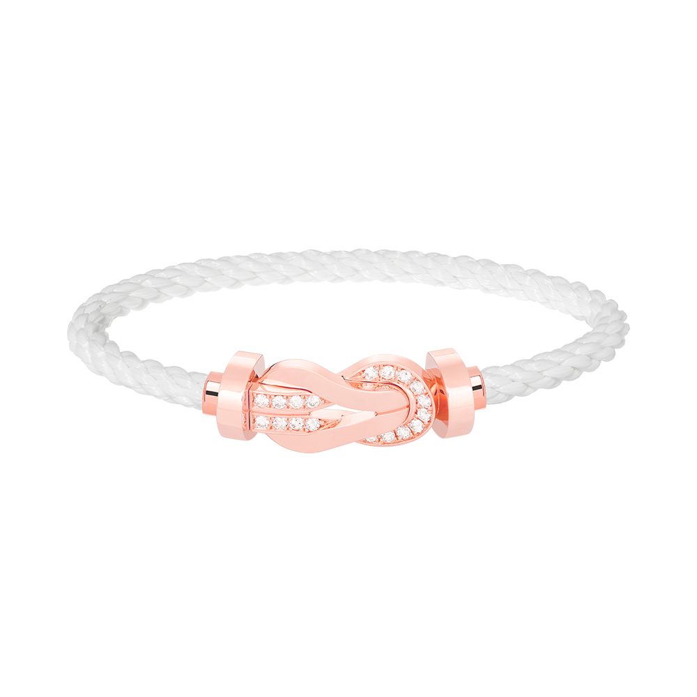 [Moco]CHANCE LARGE 8 FIGURE BUCKLE HALF DIAMOND BRACELET ROSE GOLD