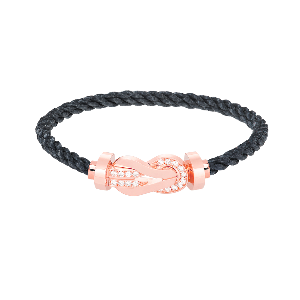 [Moco]CHANCE LARGE 8 FIGURE BUCKLE HALF DIAMOND BRACELET ROSE GOLD