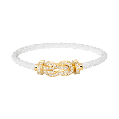 [Moco]CHANCE LARGE 8 FIGURE BUCKLE FULLDIAMOND BRACELET GOLD