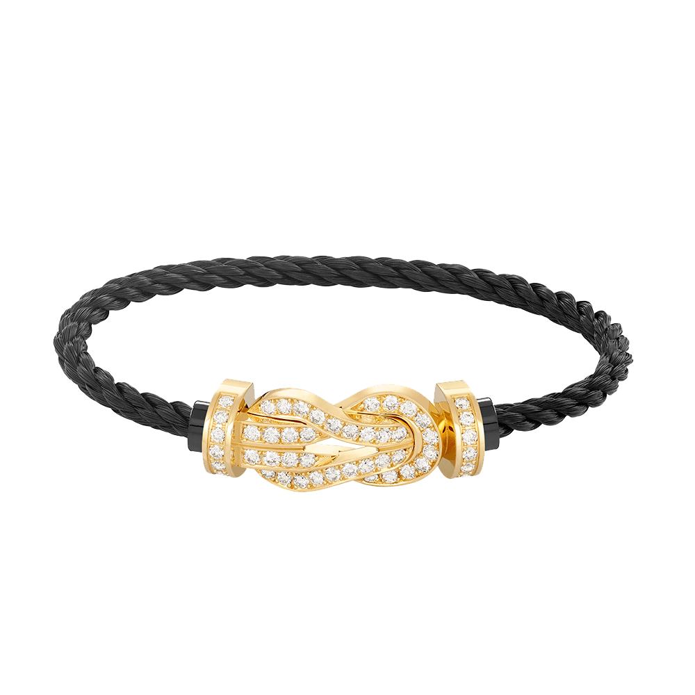 [Moco]CHANCE LARGE 8 FIGURE BUCKLE FULLDIAMOND BRACELET GOLD