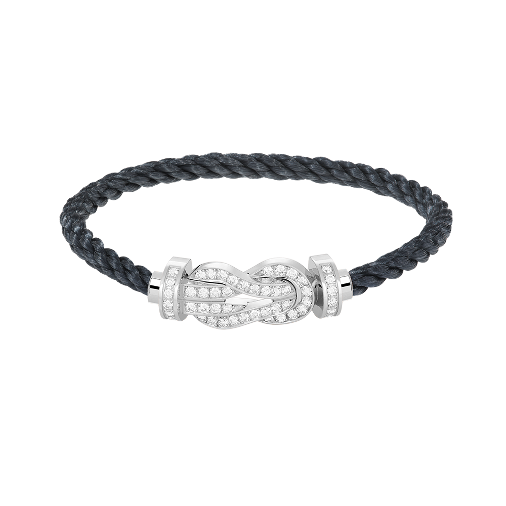 [Moco]CHANCE LARGE 8 FIGURE BUCKLE FULL DIAMOND BRACELET SILVER