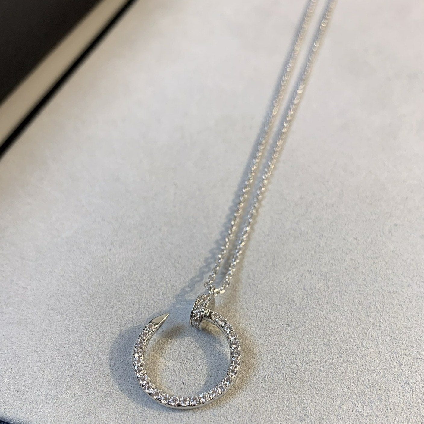 [Moco]JUSTE NECKLACE SILVER DIAMONDS