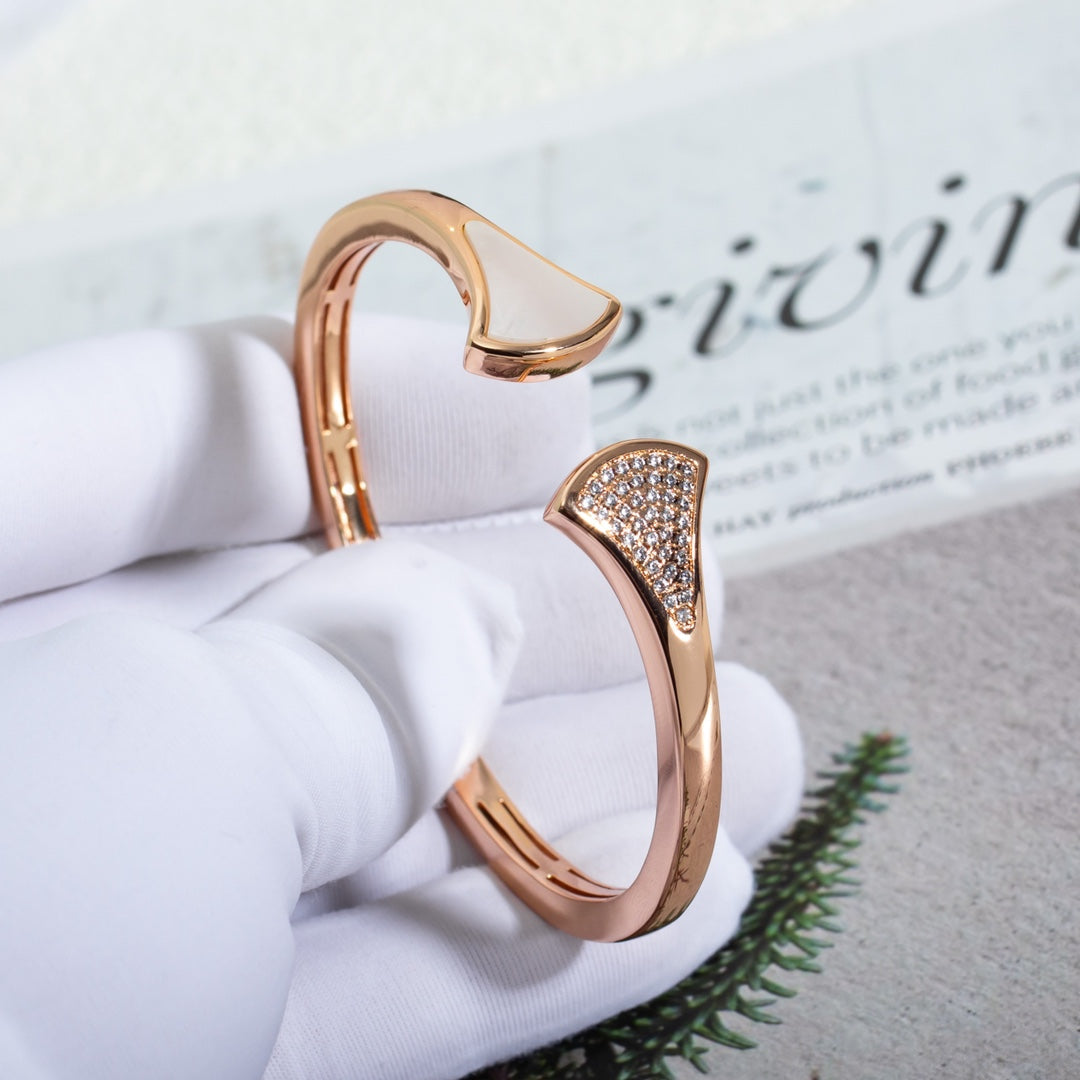 [Moco]DREAM BRACELET OPEN PINK GOLD MOP DIAMOND