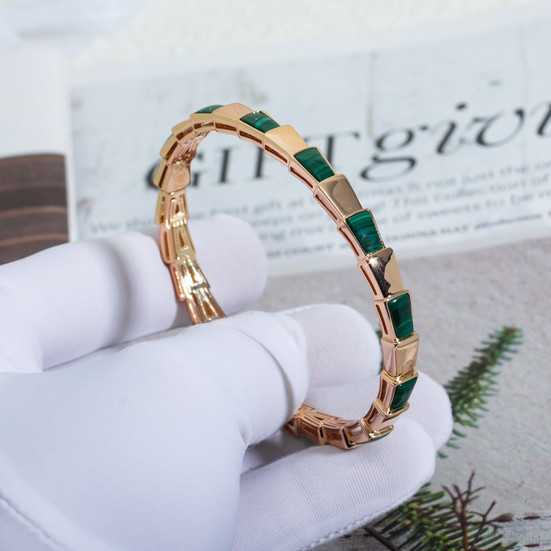 [Moco]SERPENTI BRACELET PINK GOLD MALACHITE