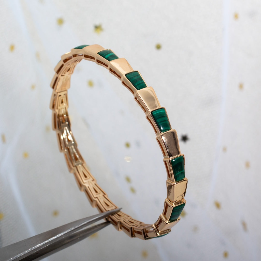 [Moco]SERPENTI BRACELET PINK GOLD MALACHITE