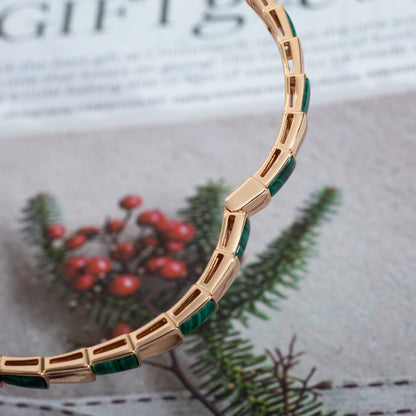 [Moco]SERPENTI BRACELET PINK GOLD MALACHITE