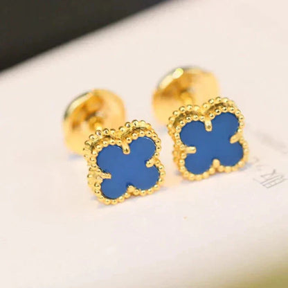 [Moco]CLOVER MINI 9.5MM TURQUOISE EARRINGS