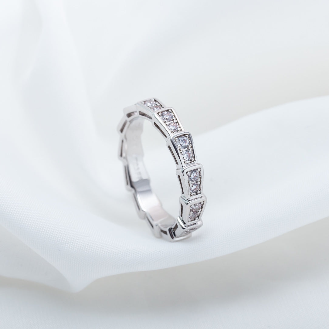 [Moco]SERPENTI RING SILVER DIAMOND PAVED 3MM