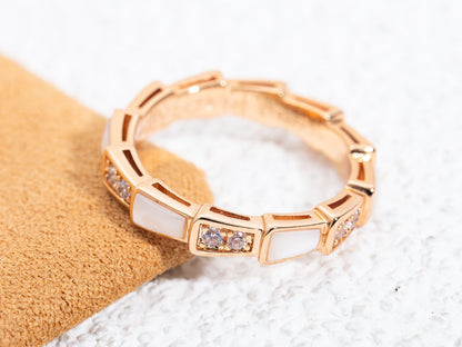 [Moco]SERPENTI RING PINK GOLD DIAMOND MOP 3MM