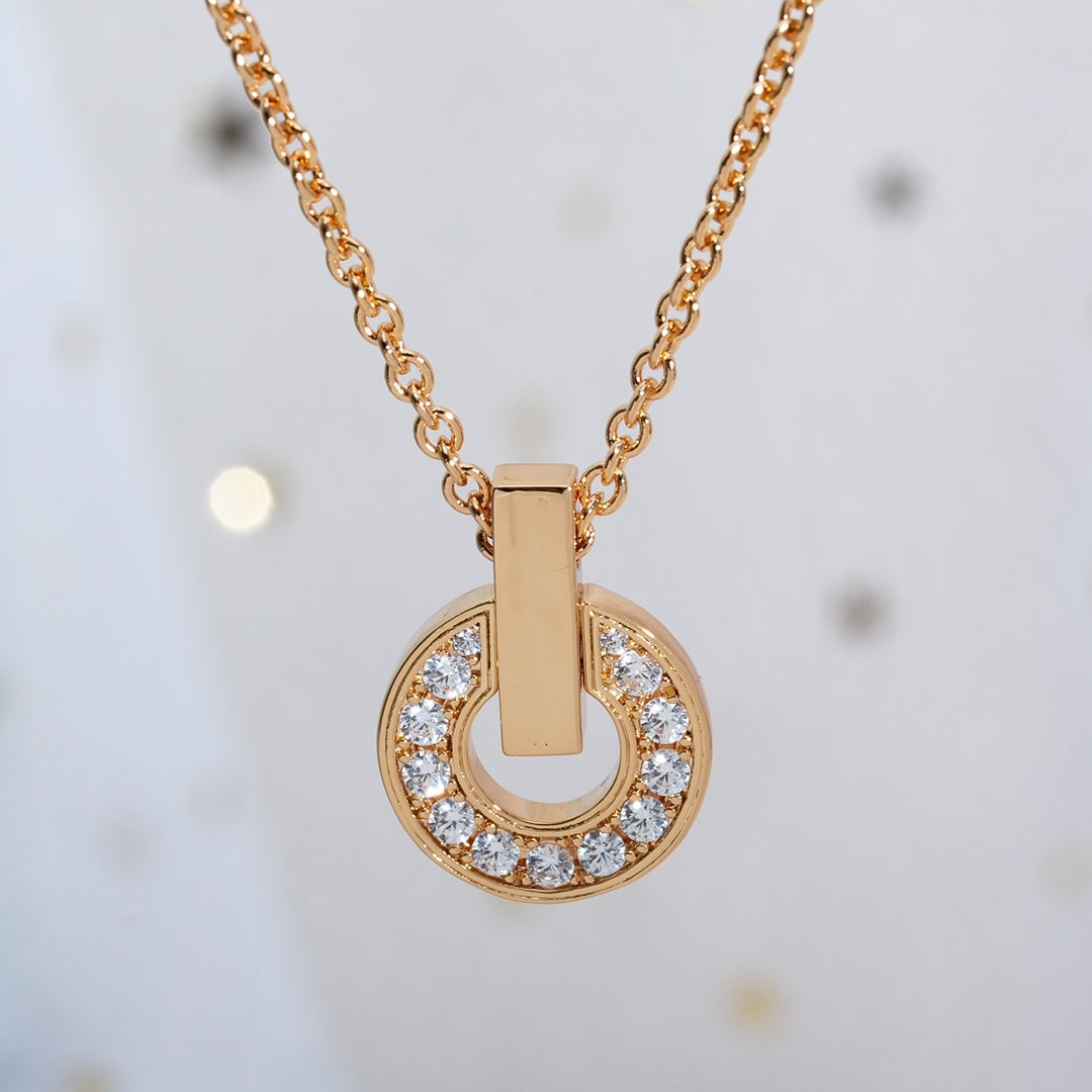 [Moco]GARI NECKLACE PINK GOLD DIAMOND