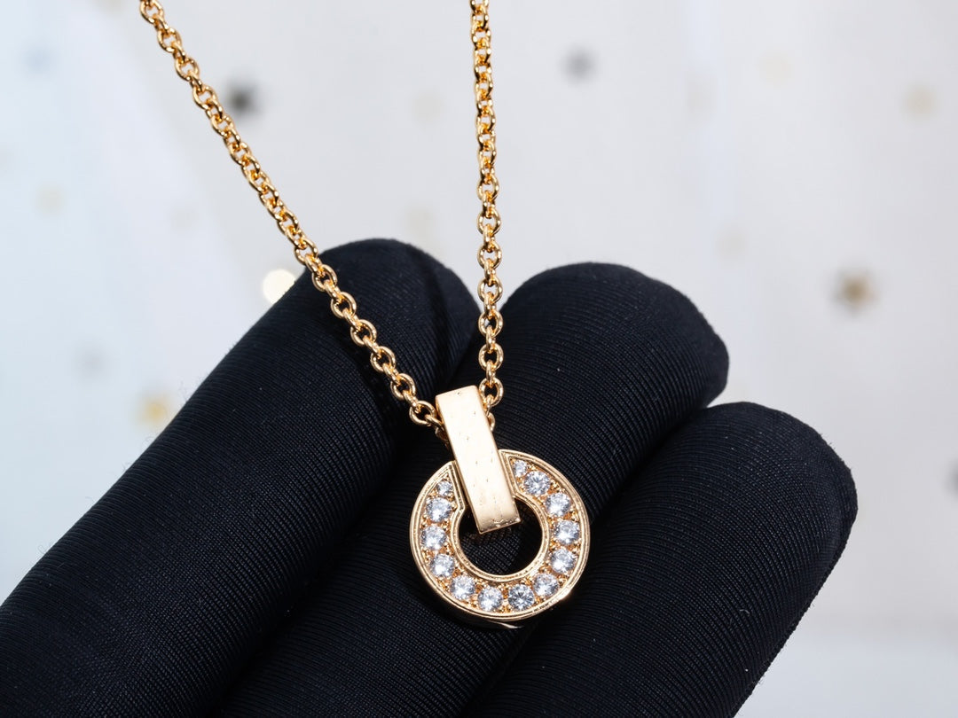 [Moco]GARI NECKLACE PINK GOLD DIAMOND