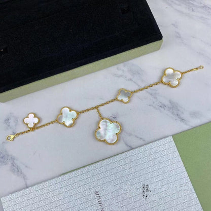 [Moco]MAGIC CLOVER MOP GOLD BRACELET 5 MOTIFS