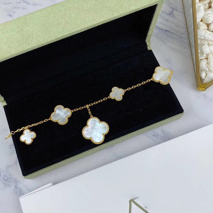 [Moco]MAGIC CLOVER MOP GOLD BRACELET 5 MOTIFS