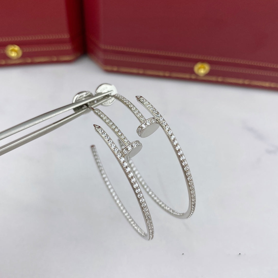 [Moco]JUSTE EARRINGS FULL DIAMONDS 1.8MM