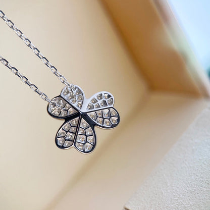 [Moco]CLOVER DIAMOND NECKLACE SILVER