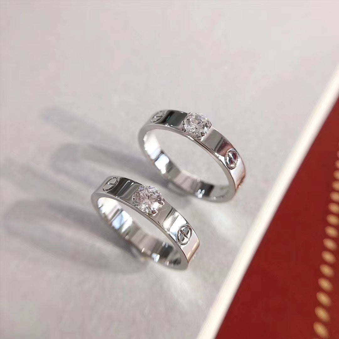 [Moco]LOVE RING 3.6MM 1 BIG DIAMOND