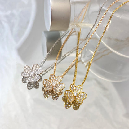 [Moco]FLOWER DIAMOND NECKLACE