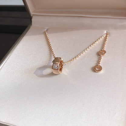 [Moco]SERPENTI PEDANT DIAMOND PINK GOLD NECKLACE