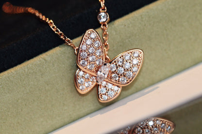 [Moco]BUTTERFLY DIAMOND NECKLACE