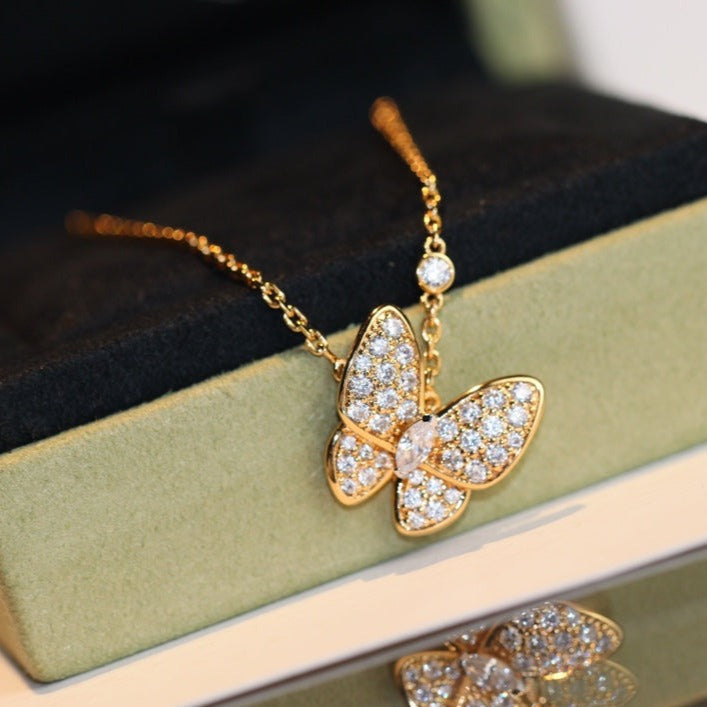 [Moco]BUTTERFLY DIAMOND NECKLACE