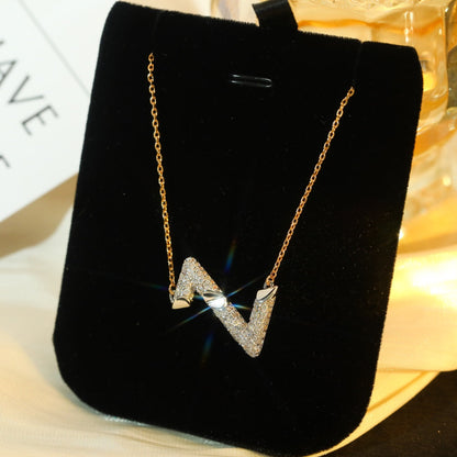 [Moco]VOLT SILVER DIAMOND PEDANT NECKLACE