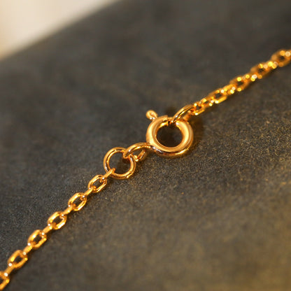 [Moco]SUN PEDANT PINK GOLD 1 DIAMOND NECKLACE