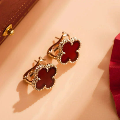 [Moco]CLOVER MEDIUM 1 MOTIFS CARNELIAN  EARRINGS