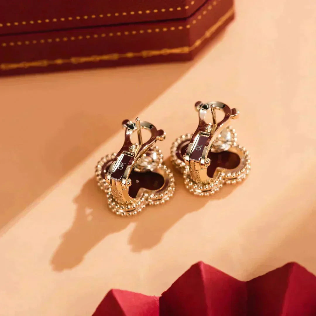 [Moco]CLOVER MEDIUM 1 MOTIFS CARNELIAN  EARRINGS