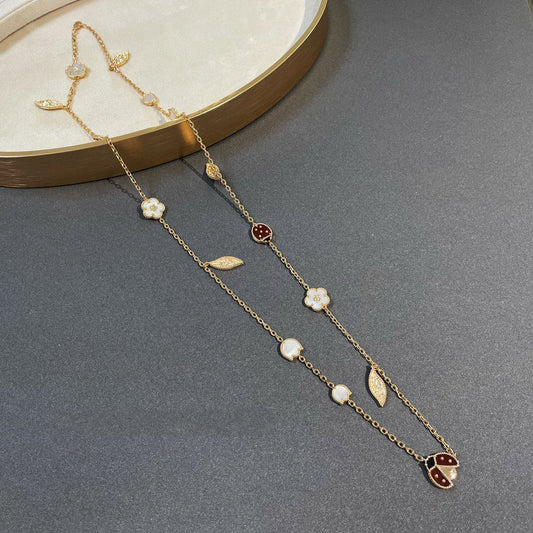 [Moco]LUCKY SPRING 15 MOTIFS GOLD NECKLACE