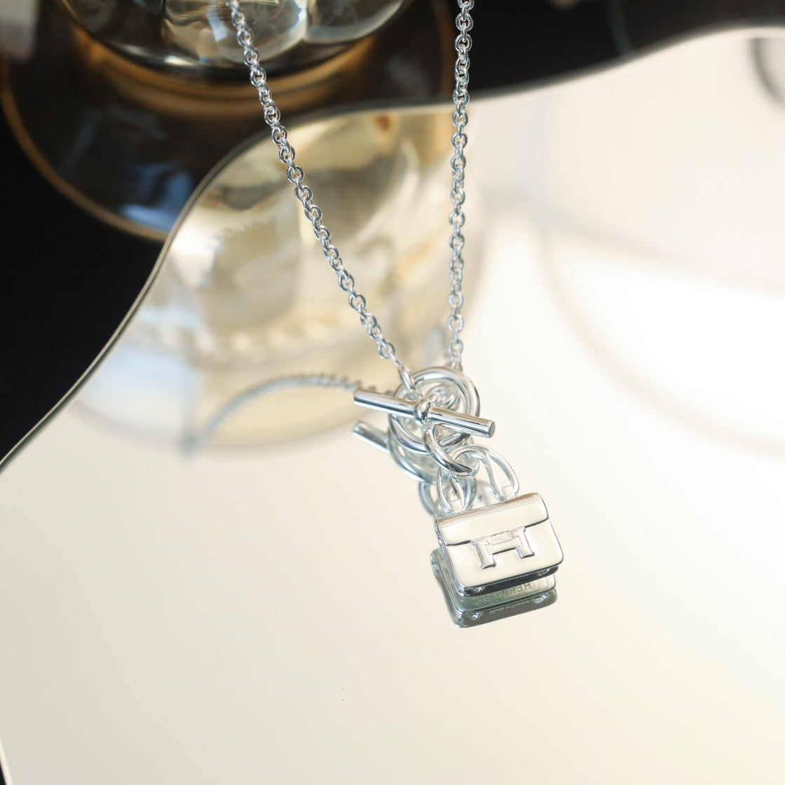 [Moco]POP H PEDANT SILVER NECKLACE