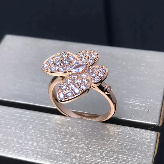 [Moco]BUTTERFLY PINK GOLD DIAMOND RING