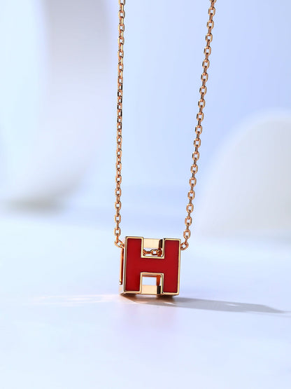 [Moco]H CAGE PINK GOLD NECKLACE