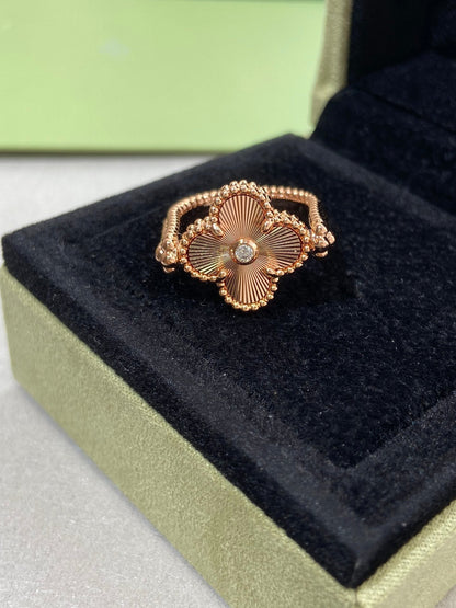 [Moco]CLOVER RIVERSIBLE ROSE GOLD RING