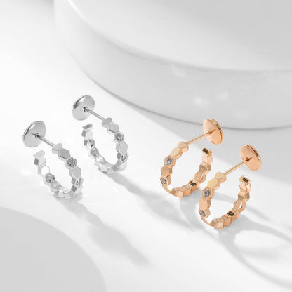 [Moco]BEE LOVE DIAMOND HOOP EARRINGS