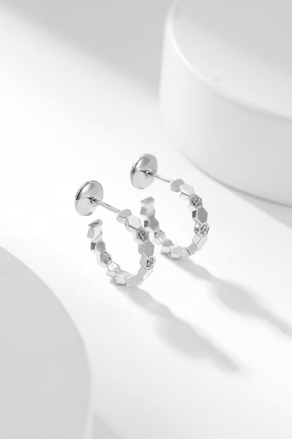 [Moco]BEE LOVE DIAMOND HOOP EARRINGS