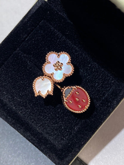 [Moco]LUCKY 3 MOTIF ROSE GOLD RING