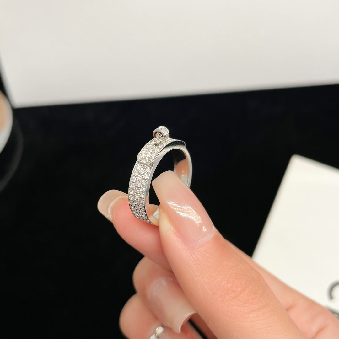 [Moco]KELLY SILVER DIAMOND RING