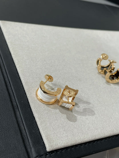 [Moco]ZERO 1 PINK GOLD CERAMIC EARRINGS