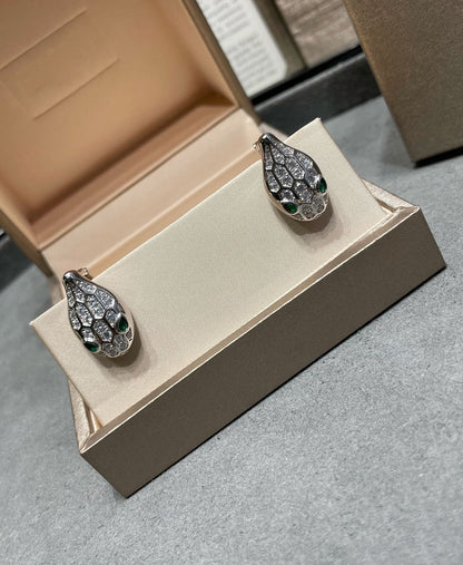 [Moco]SERPENT DIAMOND STUD EARRINGS