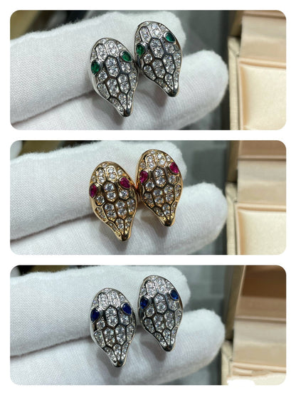 [Moco]SERPENT DIAMOND STUD EARRINGS