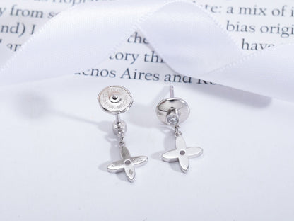 [Moco]VIDYLLE SILVER DIAMOND MINI DROP EARRINGS