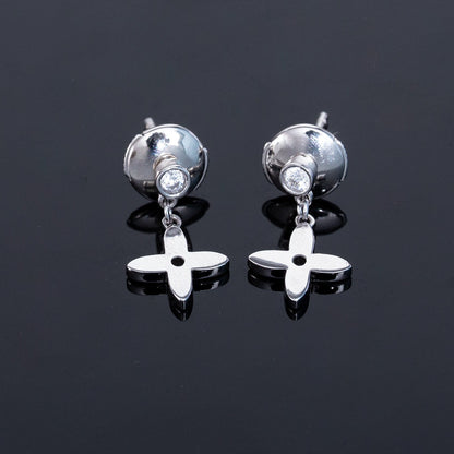 [Moco]VIDYLLE SILVER DIAMOND MINI DROP EARRINGS