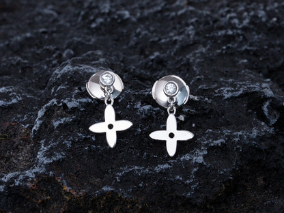 [Moco]VIDYLLE SILVER DIAMOND MINI DROP EARRINGS