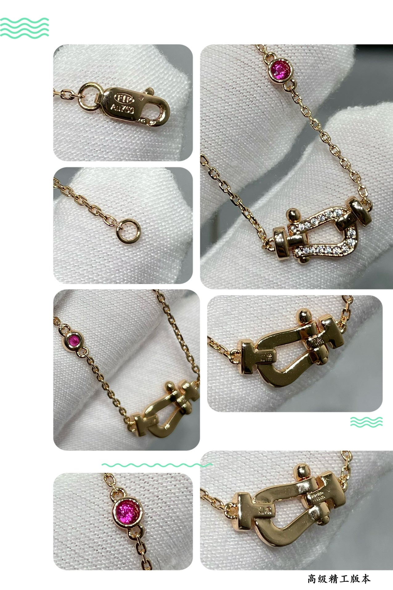 [Moco]FORCE 10 DIAMOND PINK GOLD NECKLACE