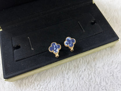 [Moco]CLOVER PIETERSITE MEDIUM STUD EARRINGS