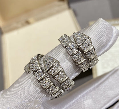 [Moco]SERPENTI RING SILVER DIAMOND PAVED