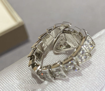 [Moco]SERPENTI LARGE RING SILVER DIAMOND PAVED