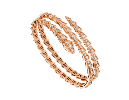 [Moco]SERPENTI BRACELET PINK GOLD DIAMOND DOUBLE ROW