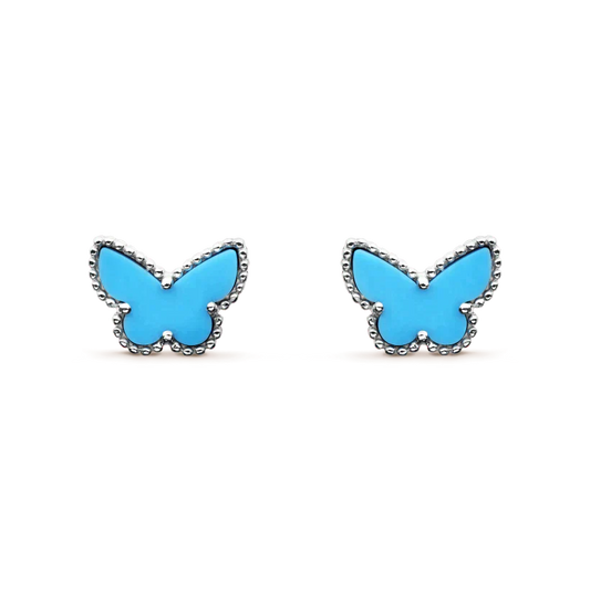 [Moco]BUTTERFLY TURQUOISE EARRINGS SILVER